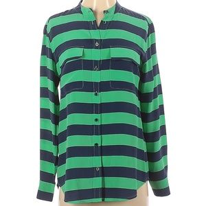 Equipment striped print top